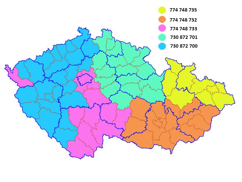 Mapa obchodních zástupců CutisHelp